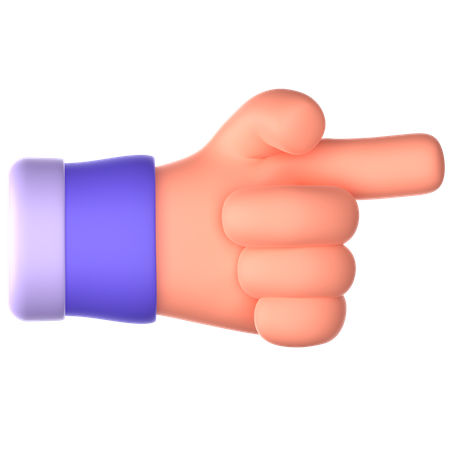 Right Direction Finger Hand Gesture 3D Icon