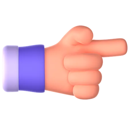 Right Direction Finger Hand Gesture 3D Icon