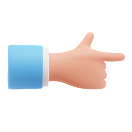 Right direction finger hand gesture  3D Icon
