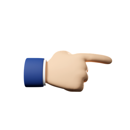 Right Direction Hand Gesture  3D Icon