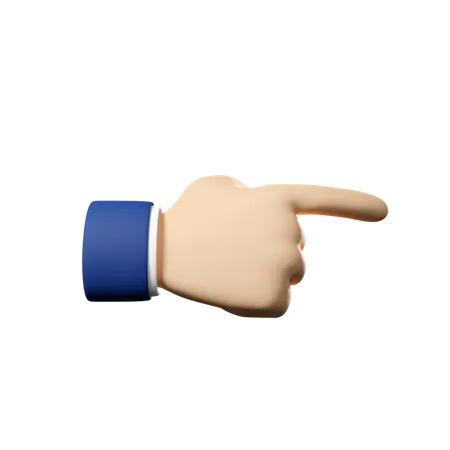 Right Direction Hand Gesture  3D Icon