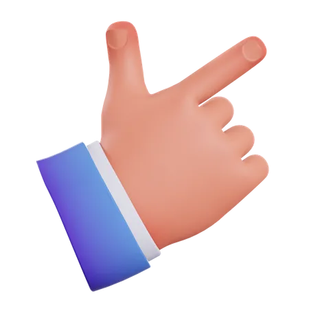 Right Direction Hand Gesture 3D Illustration