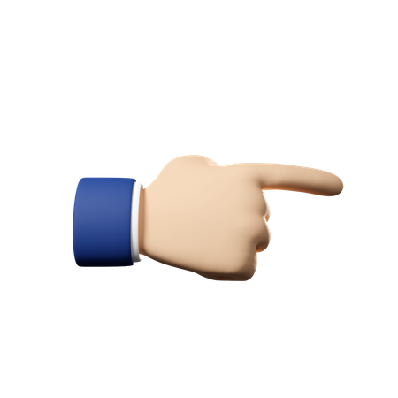 Right Direction Hand Gesture  3D Icon