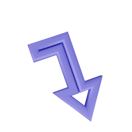 Right Down Arrow  3D Icon