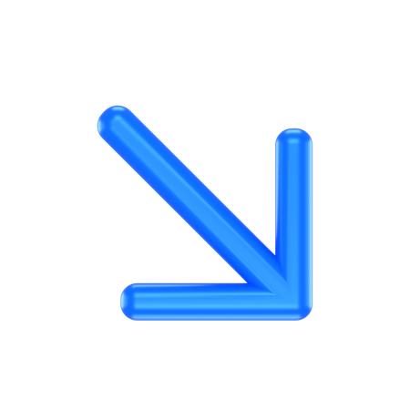 Right Down Arrow  3D Icon