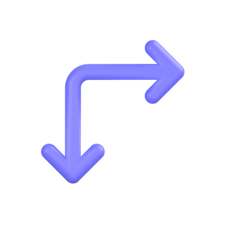 Right-down-arrow  3D Icon