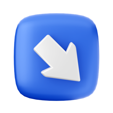 Right Down Arrow  3D Icon