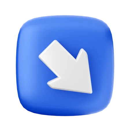 Right Down Arrow  3D Icon