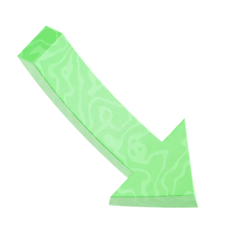 Right Down Arrow  3D Icon