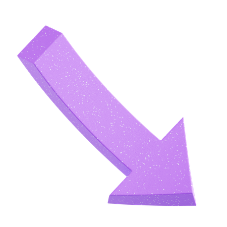 Right Down Arrow  3D Icon