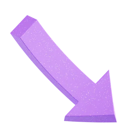 Right Down Arrow  3D Icon