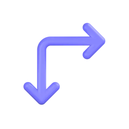 Right-down-arrow  3D Icon