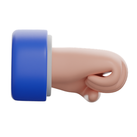 Right Facing Fist  3D Icon