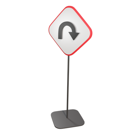 Right Hairpin Curve  3D Icon