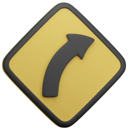 Right Hand Curve  3D Icon