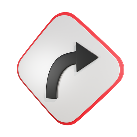 Right Hand Curve  3D Icon