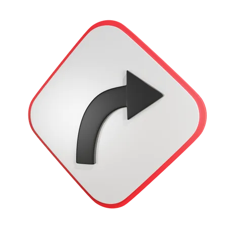 Right Hand Curve  3D Icon
