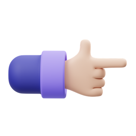 Right Hand Gesture  3D Illustration