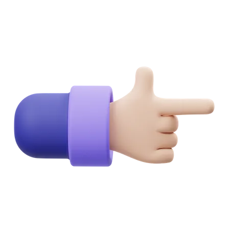 Right Hand Gesture  3D Illustration