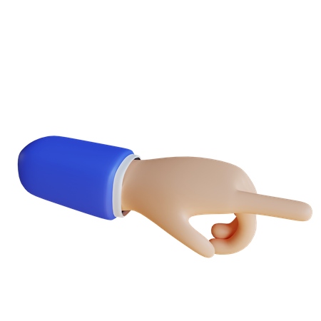 Right Hand Gesture  3D Illustration