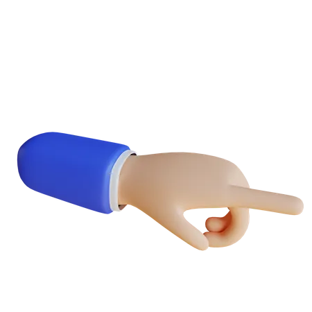 Right Hand Gesture  3D Illustration