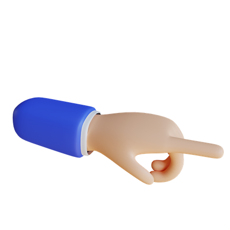 Right Hand Gesture 3D Illustration