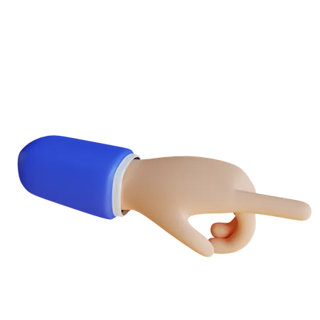 Right Hand Gesture 3D Illustration