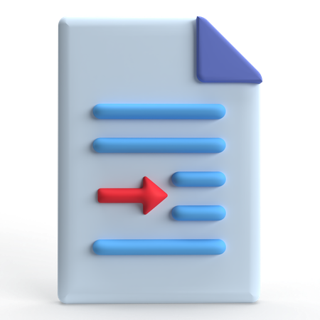 Right indent  3D Icon