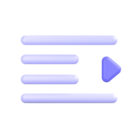 Right-indent 3D Icon