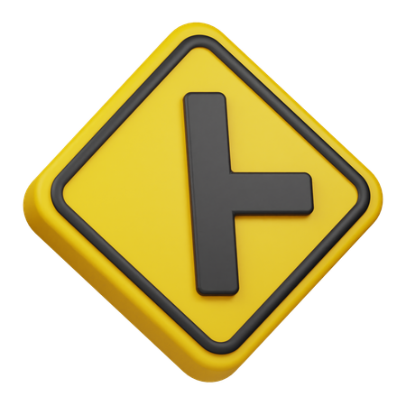 Right Intersection  3D Icon