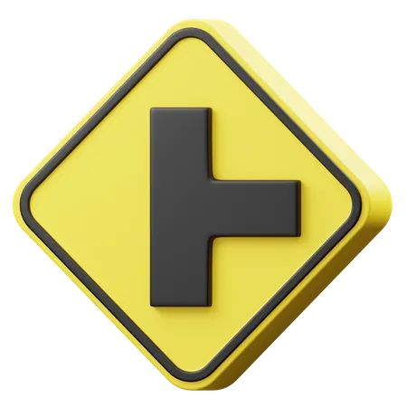 Right Intersection  3D Icon