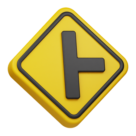 Right Intersection  3D Icon