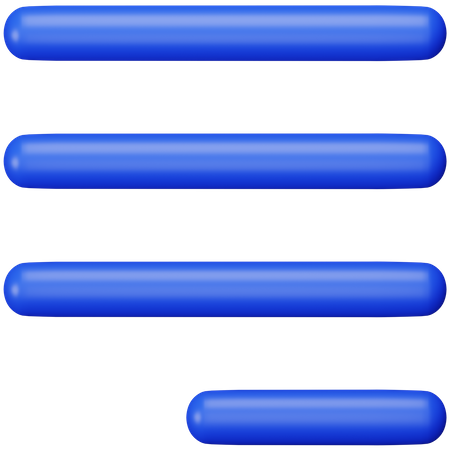 Right Justify  3D Icon