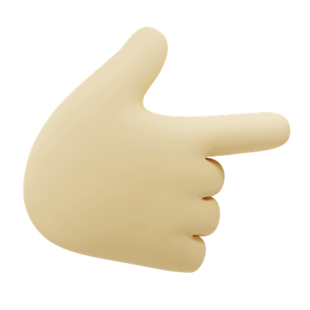 Right Pointing Hand Gesture 3D Icon