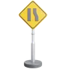 Right Road Narrows Sign