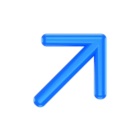 Right Top Arrow  3D Icon