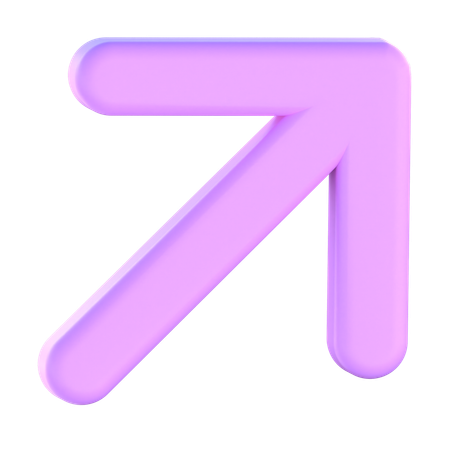 Right Top Arrow  3D Icon
