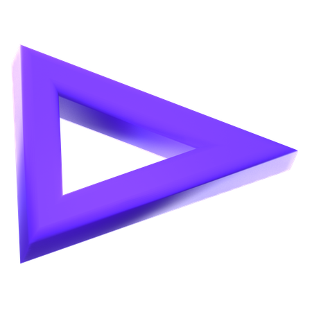 直角三角形の矢印  3D Icon