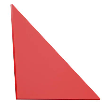 3 D Right Triangle Shape Illustration 3D Icon