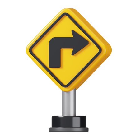 Right Turn  3D Icon
