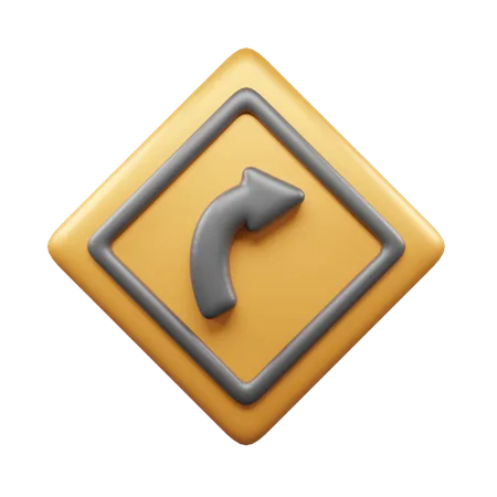 Right Turn  3D Icon