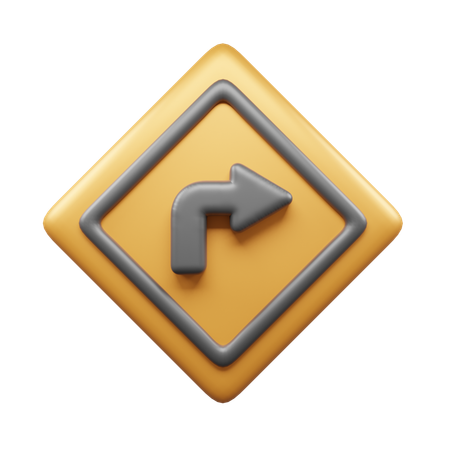 Right Turn  3D Icon