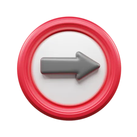 Right Turn  3D Icon