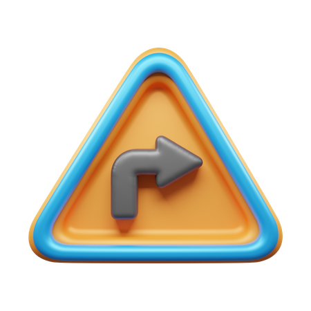 Right Turn  3D Icon