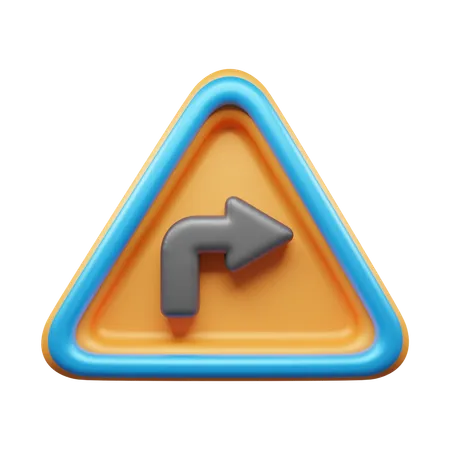 Right Turn  3D Icon