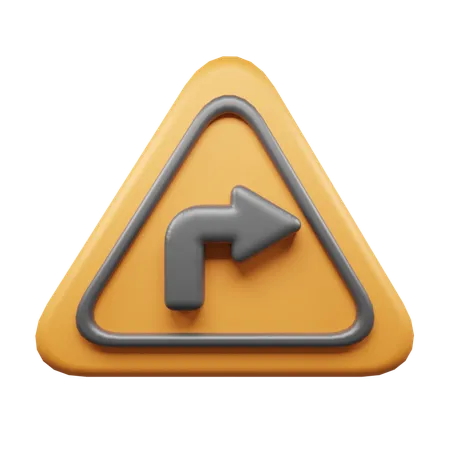 Right Turn  3D Icon