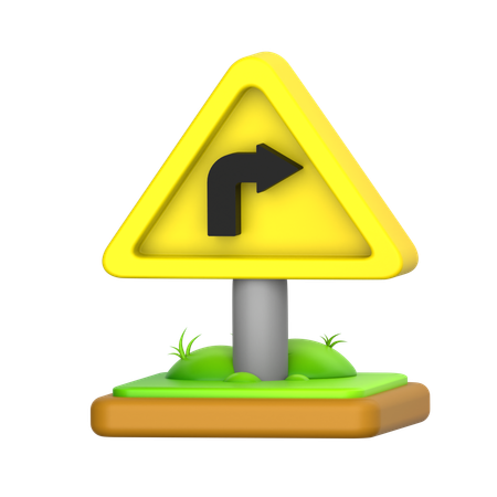 Right Turn  3D Icon