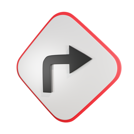 Right Turn  3D Icon