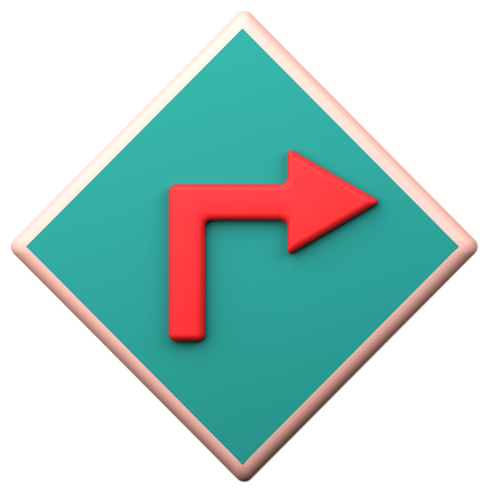 Right Turn  3D Icon