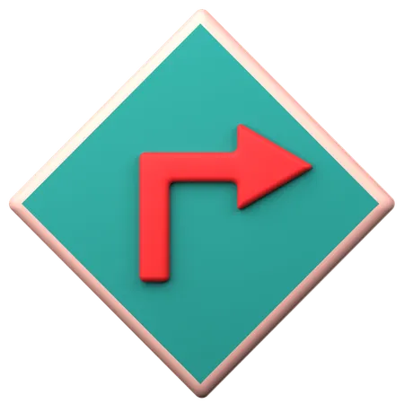 Right Turn  3D Icon